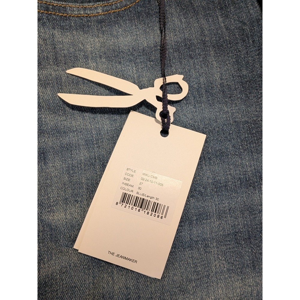 NWT Denham Miku Women's Medium Wash Faded Wide Fit Leg Jeans Size 27x30 - Picture 3 of 10